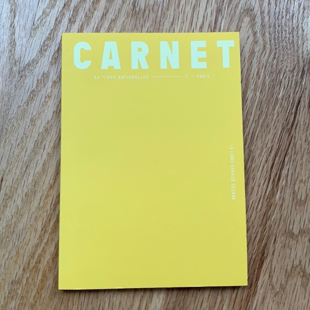 NWOT Sezane Yellow Notebook